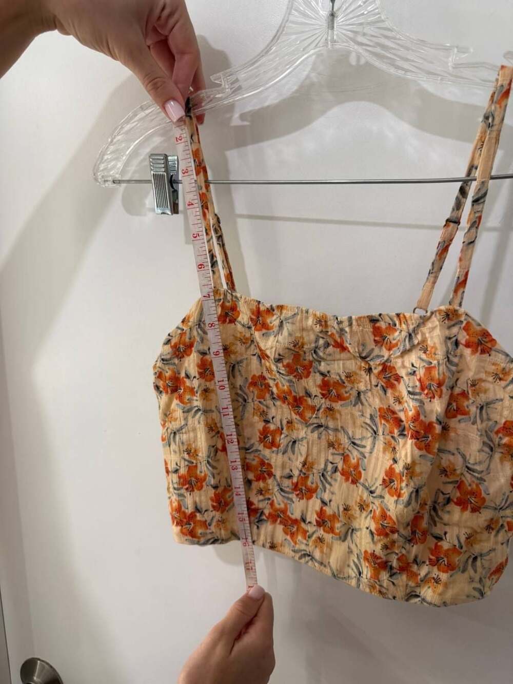MINKPINK Orange Floral Smocked Crop Top and skirt two-piece set - Picture 9 of 15